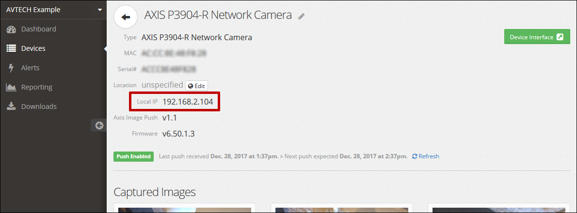 find ip camera in network