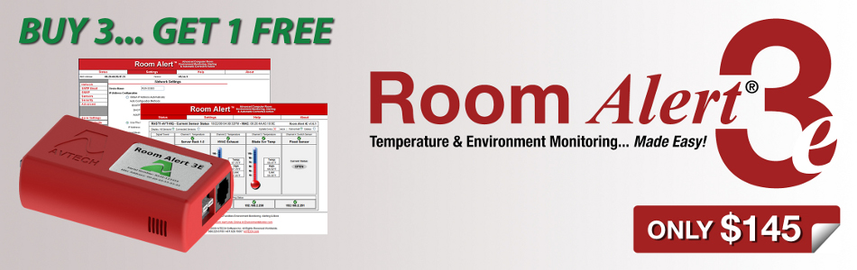 AVTECH Room Alert 3E - Temperature and Environment Monitoring Made Easy!