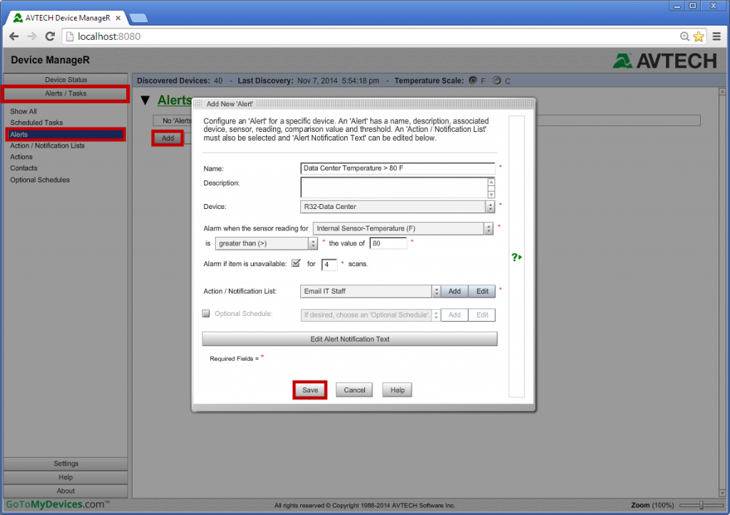 ADM_Create_Alert - AVTECH