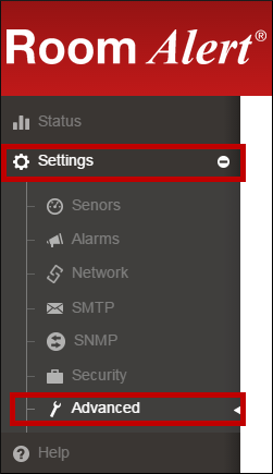 Navigation Bar -- Settings--Advanced