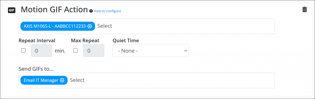 How To Configure A Motion GIF Action In Room Alert Manager - AVTECH