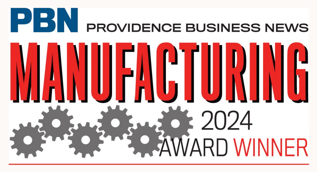 Graphic of Providence Business News (PBN) AVTECH win of “Overall Excellence at a Small Manufacturer” award